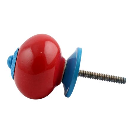 Solid Red Turquoise Fitting Ceramic Knob